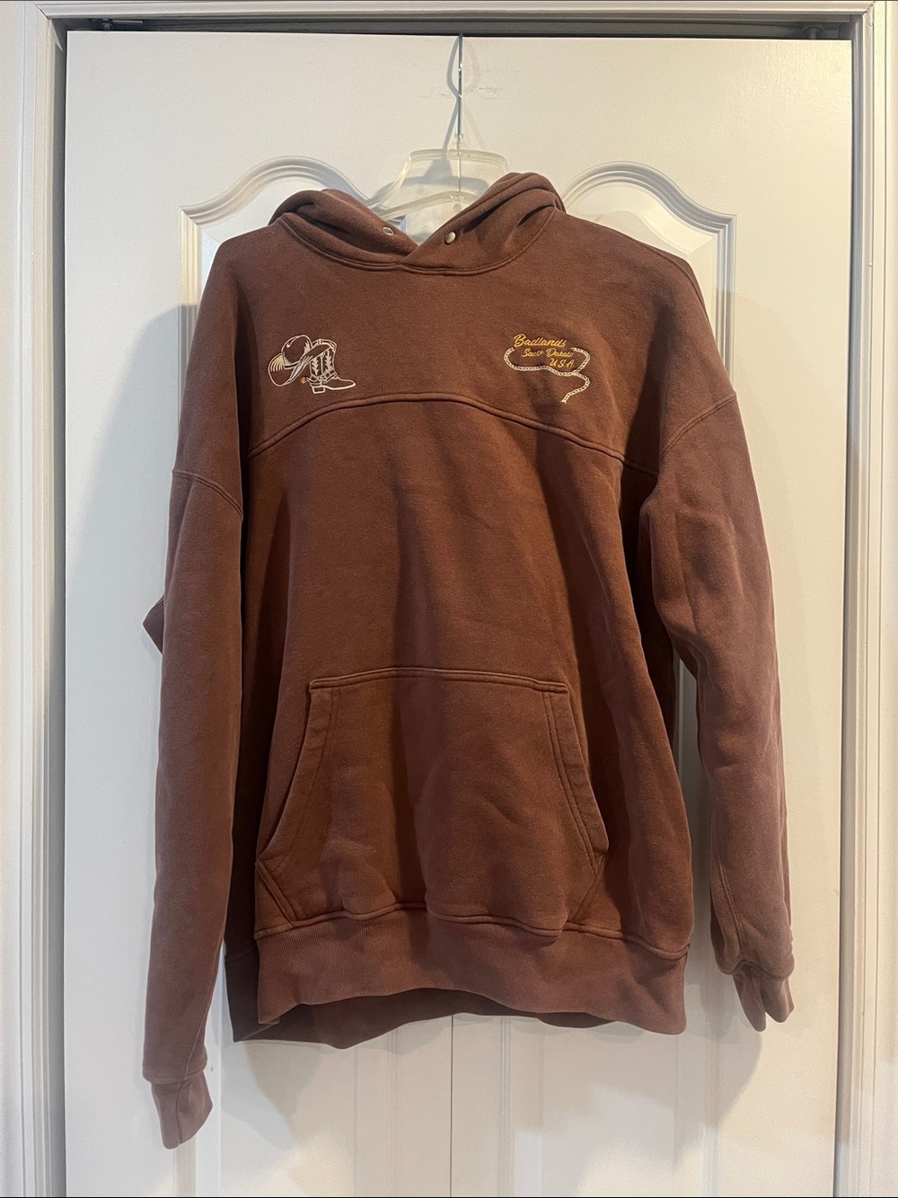 Abercrombie & Fitch Brown Hooded Pullover Sweatshirt